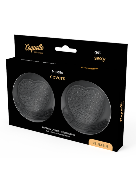 CUBRE PEZONES AUTOADHESIVOS NEGROS COQUETTE CHIC DESIRE DE LA MARCA COQUETTE ACCESSORIES
