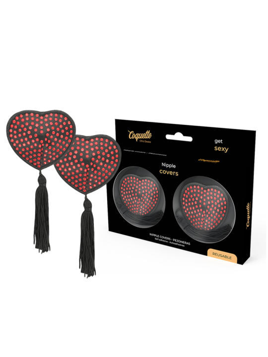 CUBRE PEZONES SEXY ROJO Y NEGRO COQUETTE CHIC DESIRE DE LA MARCA COQUETTE ACCESSORIES