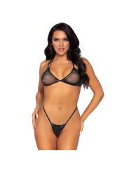 SET LENCERÍA RED TOP Y TANGA REJILLA CON STRASS DE LA MARCA LEG AVENUE SETS
