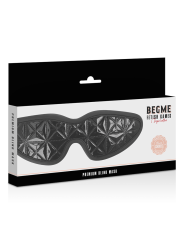 ANTIFAZ BDSM NEGRO CON FORRO DE NEOPRENO AJUSTABLE DE LA MARCA BEGME BLACK EDITION