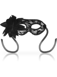 ANTIFAZ VENECIANO NEGRO CON ENCAJES Y FLOR DE LA MARCA OHMAMA MASKS