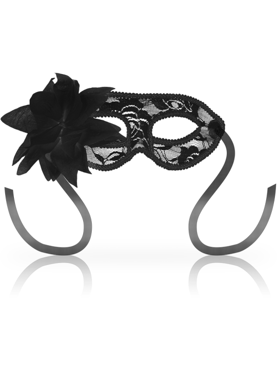 ANTIFAZ VENECIANO NEGRO CON ENCAJES Y FLOR DE LA MARCA OHMAMA MASKS