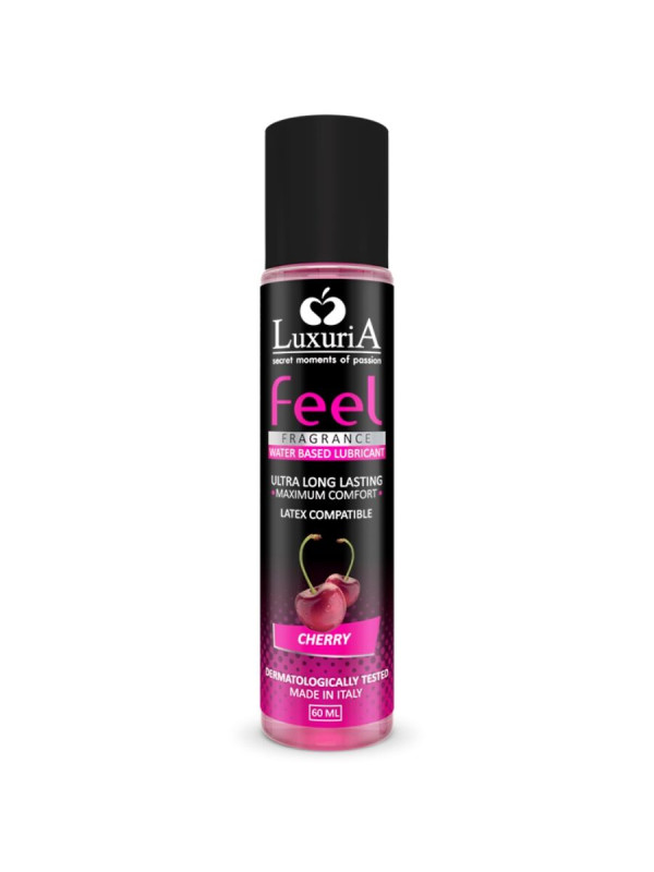 LUBRICANTE ÍNTIMO BASE AGUA CEREZA 60 ML LUXURIA FEEL DE LA MARCA INTIMATELINE LUXURIA