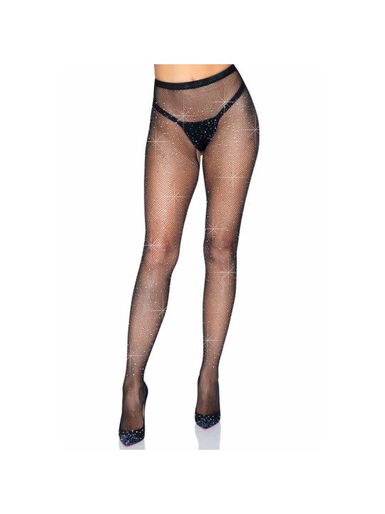 MEDIAS DE RED SEXY CON ABERTURA Y STRASS - LEG AVENUE DE LA MARCA LEG AVENUE HOSIERY