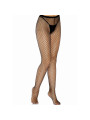 MEDIAS DE RED CON ABERTURA Y LIGUERO NEGRO DE LA MARCA LEG AVENUE HOSIERY