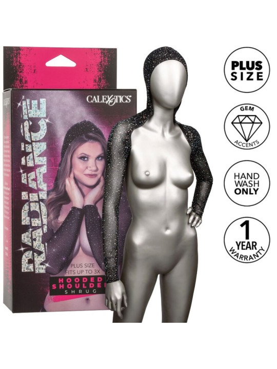 CHAL ENCAPUCHADO SEXY CON PEDRERÍA TALLA GRANDE DE LA MARCA CALEXOTICS