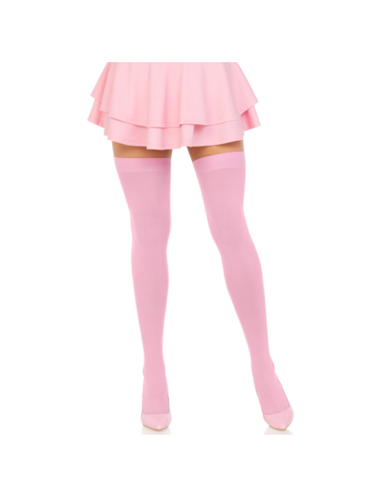 MEDIAS HASTA EL MUSLO DE NAILON ROSA SEXY DE LA MARCA LEG AVENUE HOSIERY