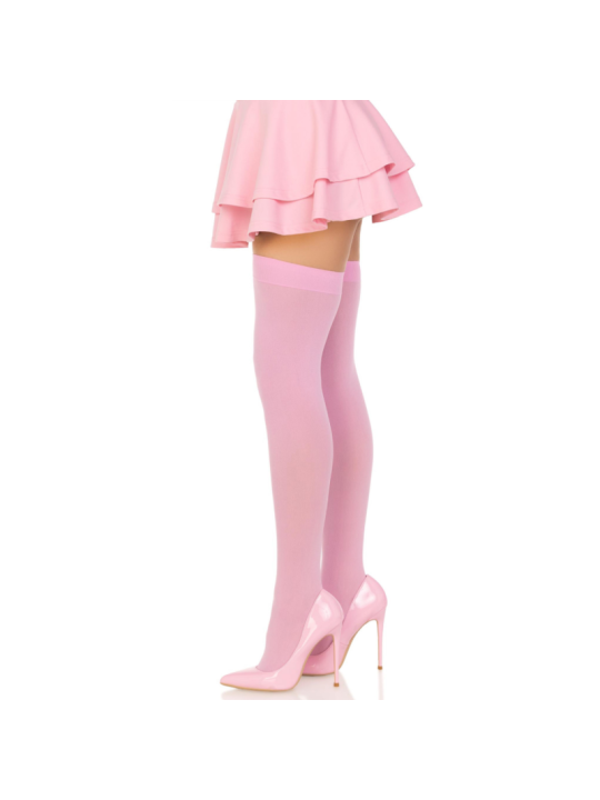 MEDIAS HASTA EL MUSLO DE NAILON ROSA SEXY DE LA MARCA LEG AVENUE HOSIERY