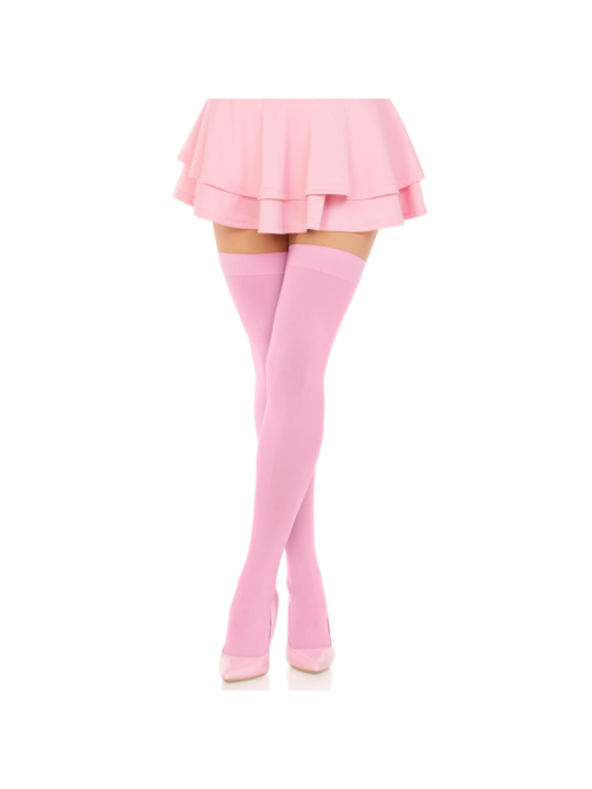 MEDIAS HASTA EL MUSLO DE NAILON ROSA SEXY DE LA MARCA LEG AVENUE HOSIERY