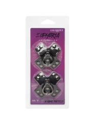 PEZONERAS EUPHORIA CON ANILLOS EN O Y REMACHES NEGRO DE LA MARCA CALEXOTICS