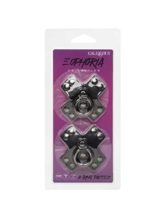 PEZONERAS EUPHORIA CON ANILLOS EN O Y REMACHES NEGRO DE LA MARCA CALEXOTICS