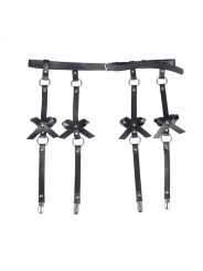 ARNÉS DE PIERNA CON CADENAS DE CUERO NEGRO SUBLIME DE LA MARCA SUBBLIME FETISH