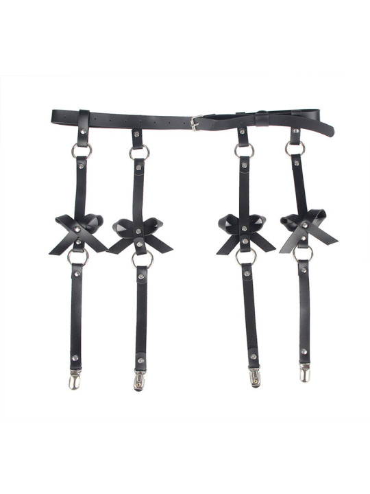 ARNÉS DE PIERNA CON CADENAS DE CUERO NEGRO SUBLIME DE LA MARCA SUBBLIME FETISH