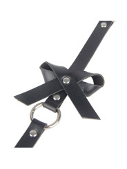 ARNÉS DE PIERNA CON CADENAS DE CUERO NEGRO SUBLIME DE LA MARCA SUBBLIME FETISH