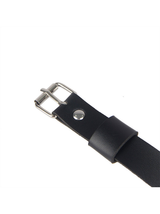ARNÉS DE PIERNA CON CADENAS DE CUERO NEGRO SUBLIME DE LA MARCA SUBBLIME FETISH
