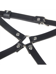 ARNÉS DE CUERO NEGRO CINTURA Y PIERNAS TALLA ÚNICA DE LA MARCA SUBBLIME FETISH