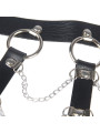 ARNÉS DE PECHO CUERO NEGRO CON CADENAS TALLA ÚNICA DE LA MARCA SUBBLIME FETISH
