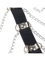 ARNÉS DE PECHO CUERO NEGRO CON CADENAS TALLA ÚNICA DE LA MARCA SUBBLIME FETISH