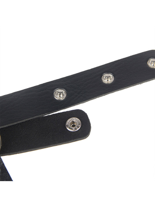 ARNÉS DE PECHO CUERO NEGRO CON CADENAS TALLA ÚNICA DE LA MARCA SUBBLIME FETISH