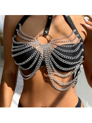 ARNÉS DE PECHO CON CADENAS Y ANILLA - TALLA ÚNICA DE LA MARCA SUBBLIME FETISH