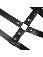 ARNÉS DE PECHO DE CUERO NEGRO CON ANILLAS TALLA ÚNICA DE LA MARCA SUBBLIME FETISH