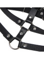 ARNÉS DE PECHO DE CUERO NEGRO CON ANILLAS TALLA ÚNICA DE LA MARCA SUBBLIME FETISH