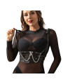 ARNÉS CORSET DE CUERO CON CADENAS TALLA ÚNICA DE LA MARCA SUBBLIME FETISH