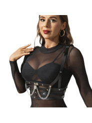 ARNÉS CORSET DE CUERO CON CADENAS TALLA ÚNICA DE LA MARCA SUBBLIME FETISH