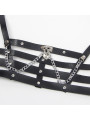 ARNÉS CORSET DE CUERO CON CADENAS TALLA ÚNICA DE LA MARCA SUBBLIME FETISH