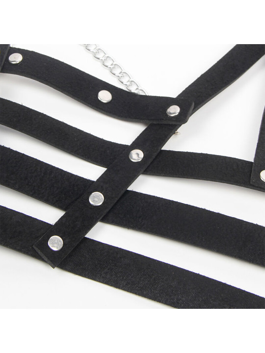 ARNÉS CORSET DE CUERO CON CADENAS TALLA ÚNICA DE LA MARCA SUBBLIME FETISH