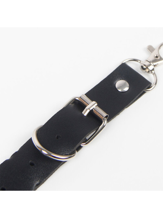 ARNÉS CINTURÓN Y LIGA NEGRO CON CADENAS Y ANILLAS TALLA ÚNICA DE LA MARCA SUBBLIME FETISH