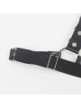 ARNÉS CINTURÓN Y LIGA NEGRO CON CADENAS Y ANILLAS TALLA ÚNICA DE LA MARCA SUBBLIME FETISH
