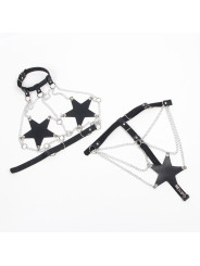 ARNÉS CUERPO ENTERO NEGRO CON CADENAS Y ANILLAS TALLA ÚNICA DE LA MARCA SUBBLIME FETISH