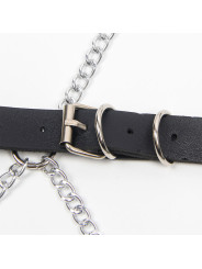 ARNÉS CUERPO ENTERO NEGRO CON CADENAS Y ANILLAS TALLA ÚNICA DE LA MARCA SUBBLIME FETISH