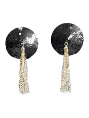 CUBREPEZONES NEGRO CON CADENAS DORADAS CHILIROSE DE LA MARCA CHILIROSE ACCESORIES