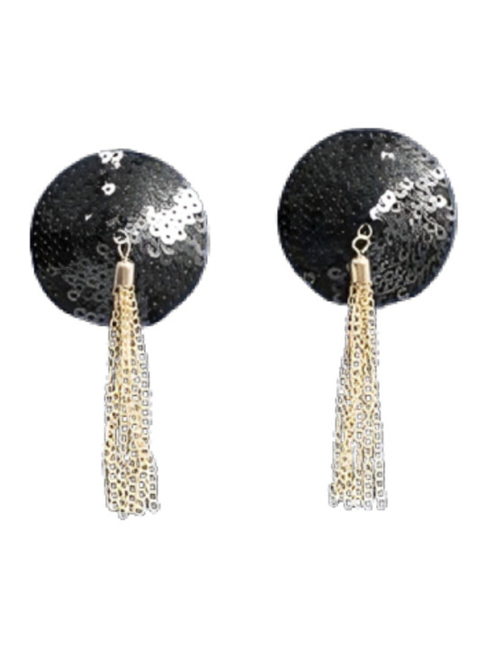 CUBREPEZONES NEGRO CON CADENAS DORADAS CHILIROSE DE LA MARCA CHILIROSE ACCESORIES