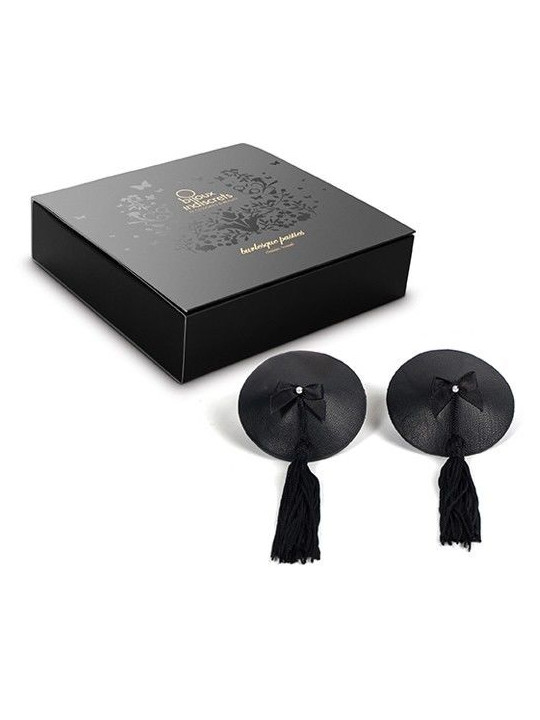 CUBREPEZONES BURLESQUE NEGRO AUTODHESIVOS REUTILIZABLES DE LA MARCA BIJOUX BURLESQUE PASTIES