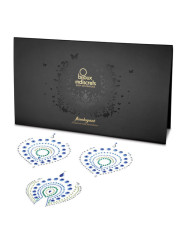 JOYERÍA ÍNTIMA INDISCRETS FLAMBOYANTE AZUL Y VERDE DE LA MARCA BIJOUX DESIRE METALLIQUE