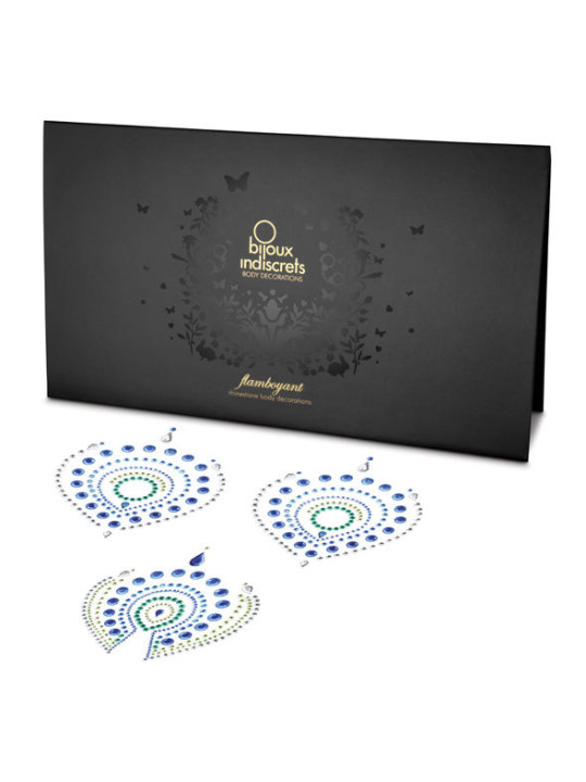 JOYERÍA ÍNTIMA INDISCRETS FLAMBOYANTE AZUL Y VERDE DE LA MARCA BIJOUX DESIRE METALLIQUE