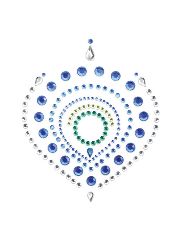 JOYERÍA ÍNTIMA INDISCRETS FLAMBOYANTE AZUL Y VERDE DE LA MARCA BIJOUX DESIRE METALLIQUE