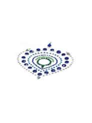 JOYERÍA ÍNTIMA INDISCRETS FLAMBOYANTE AZUL Y VERDE DE LA MARCA BIJOUX DESIRE METALLIQUE