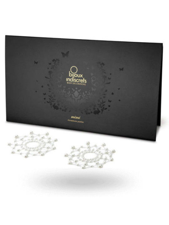 INDISCRETS MIMI PERLA DORADO - CUBRE PEZONES BRILLANTES LILA DE LA MARCA BIJOUX JEWELRY