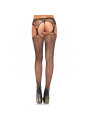 MEDIAS CON LIGUERO DE MALLA NEGRO SEXY DE LA MARCA LEG AVENUE HOSIERY