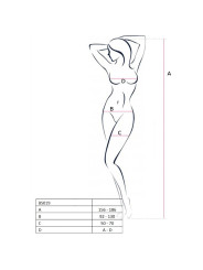 BODYSTOCKING SEXY BLANCO BS019 - TALLA ÚNICA DE LA MARCA PASSION WOMAN BODYSTOCKINGS