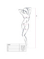 BODYSTOCKING BLANCO CON ENCAJE Y ABERTURA PASSION BS020 DE LA MARCA PASSION WOMAN BODYSTOCKINGS