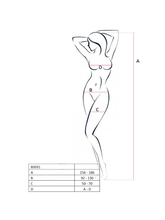 BODYSTOCKING NEGRO SEXY CON BORDADOS - TALLA ÚNICA DE LA MARCA PASSION WOMAN BODYSTOCKINGS