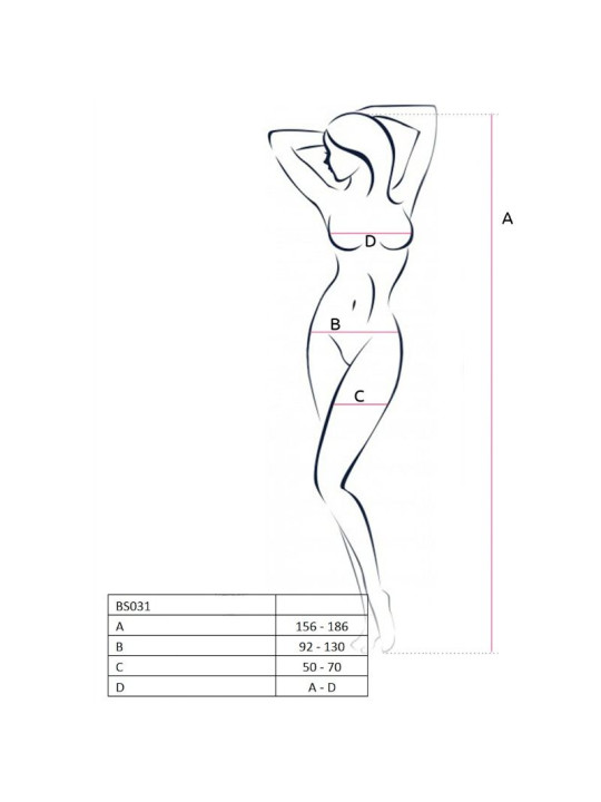 BODYSTOCKING SEXY BLANCO CON BORDADOS - TALLA ÚNICA DE LA MARCA PASSION WOMAN BODYSTOCKINGS