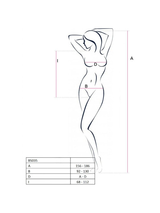 BODYSTOCKING SEXY NEGRO CON ABERTURA - TALLA ÚNICA DE LA MARCA PASSION WOMAN