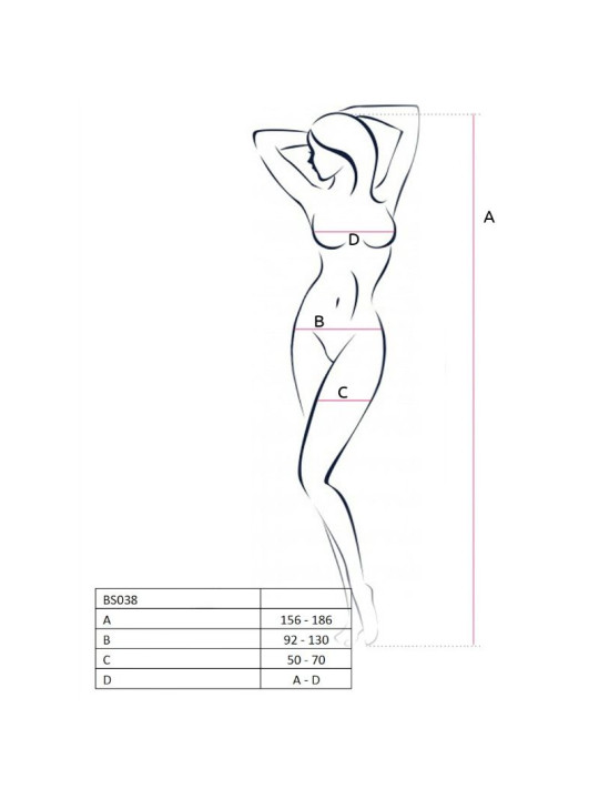 BODYSTOCKING BLANCO SEXY CON BORDADOS - TALLA ÚNICA DE LA MARCA PASSION WOMAN