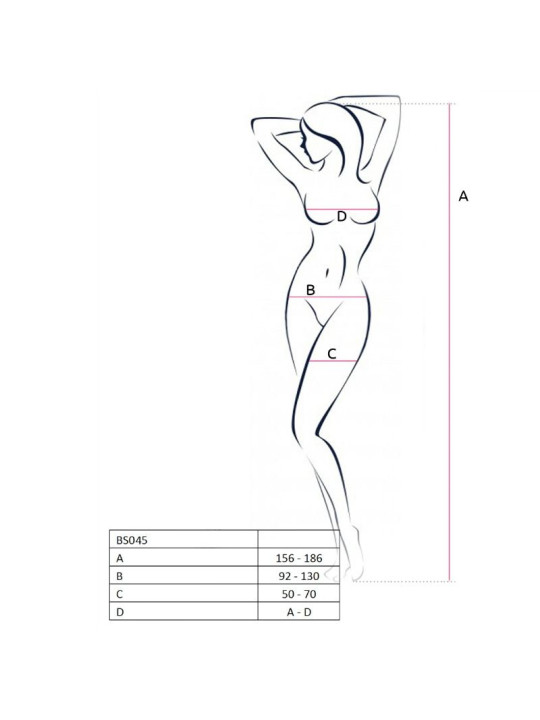 BODYSTOCKING SEXY NEGRO CON BORDADOS - TALLA ÚNICA DE LA MARCA PASSION WOMAN